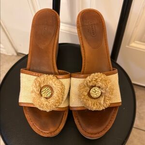 Coach Jazmin Women's Tan Slide Sandals